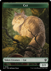 Elemental // Cat Double-Sided Token [Tokens] Bloomburrow Commander Tokens MTG Single Magic: The Gathering