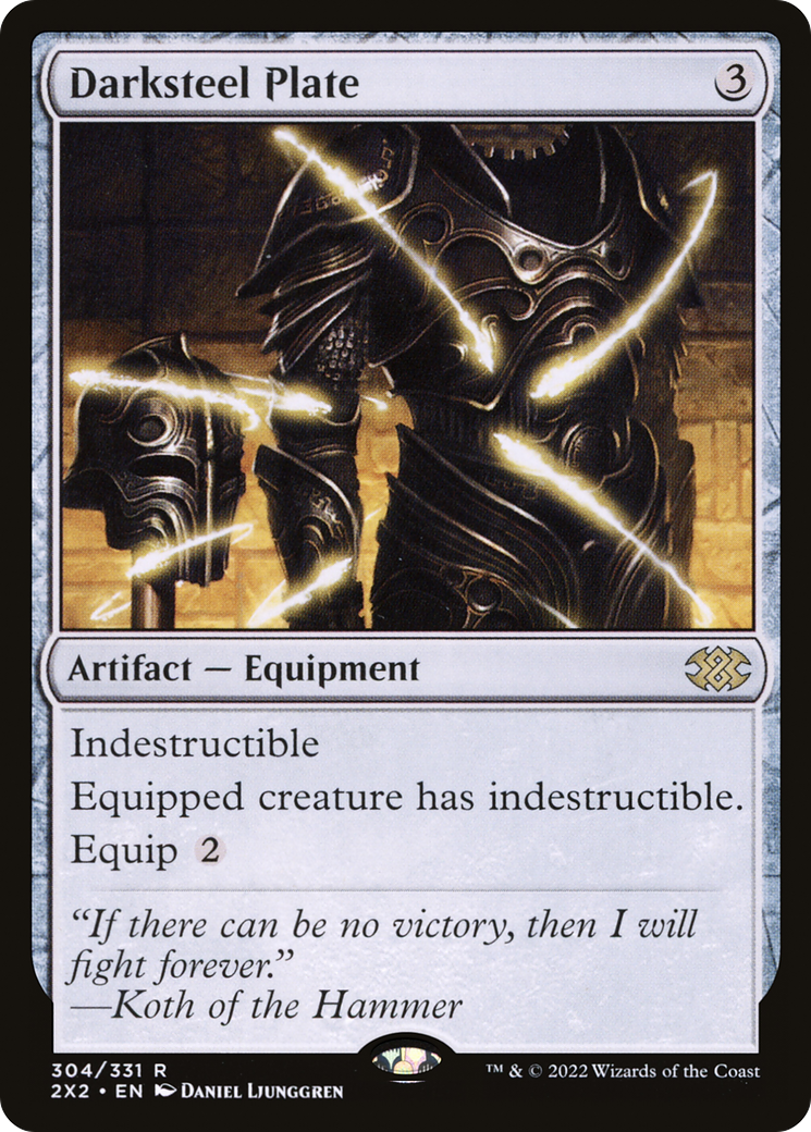 Darksteel Plate (2X2-304) [Double Masters 2022] MTG Single Wizards of the Coast