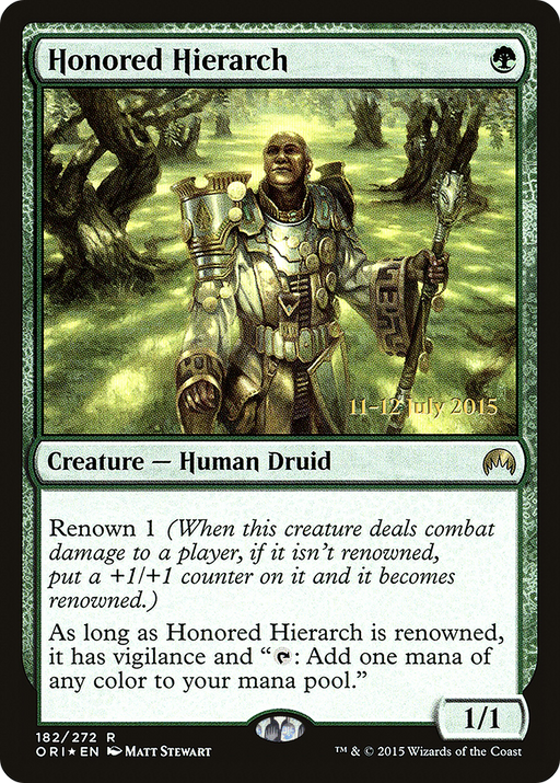 Honored Hierarch (PRE-182) [Magic Origins Promos] Foil MTG Single Wizards of the Coast