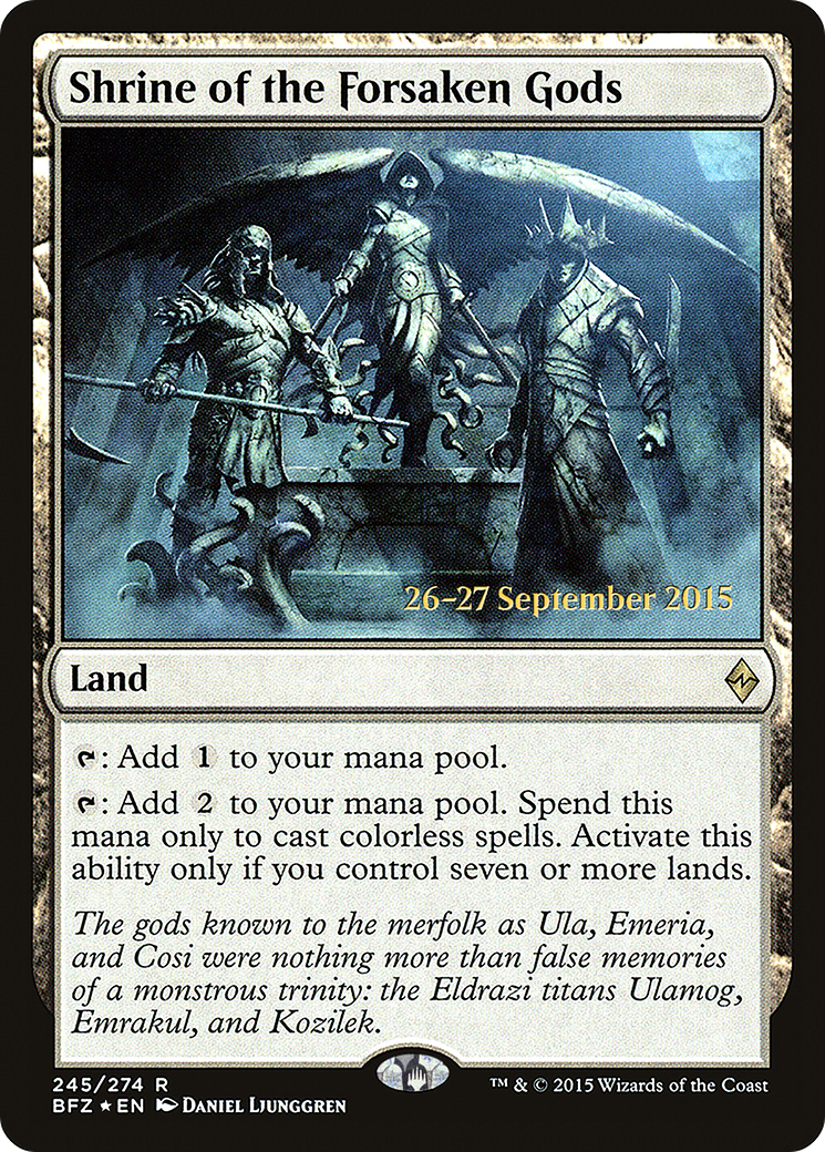 Shrine of the Forsaken Gods (PRE-245) [Battle for Zendikar Promos] Foil MTG Single Wizards of the Coast
