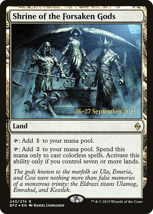 Shrine of the Forsaken Gods (PRE-245) [Battle for Zendikar Promos] Foil MTG Single Wizards of the Coast