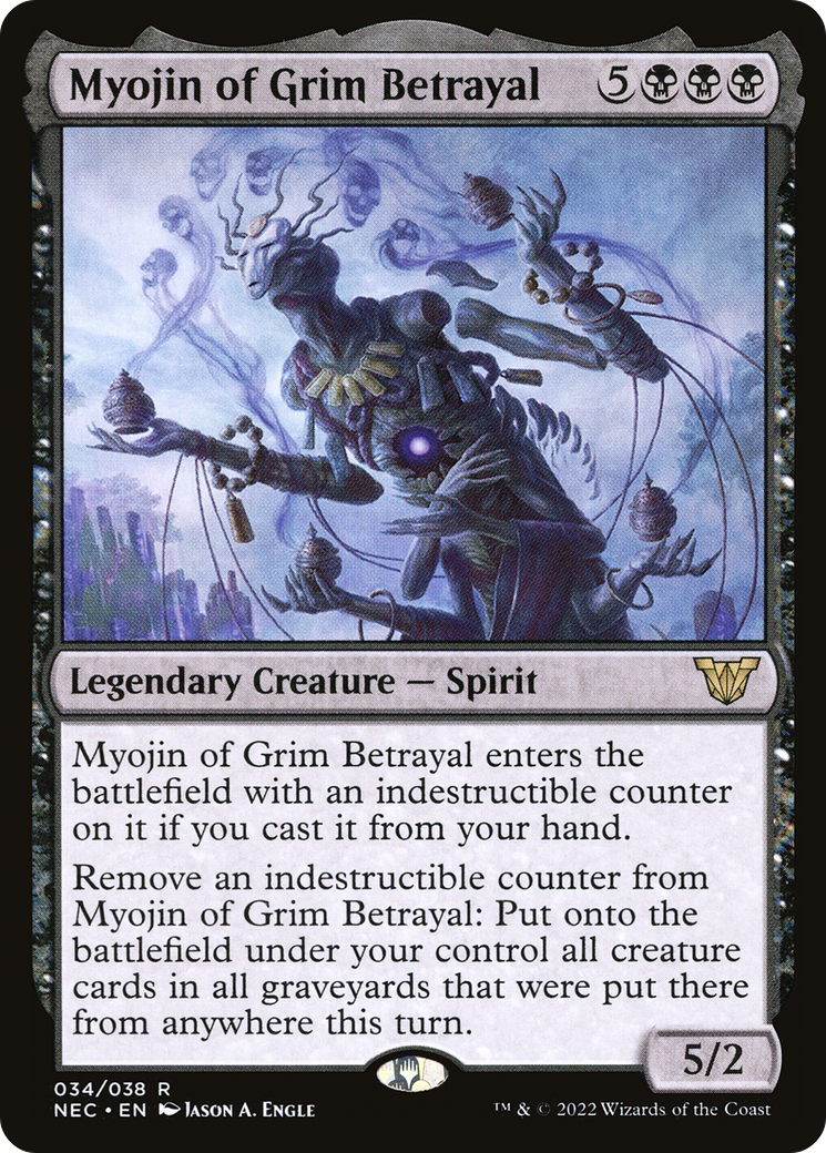Myojin of Grim Betrayal (NEC-034) [Neon Dynasty Commander] Foil MTG Single Wizards of the Coast