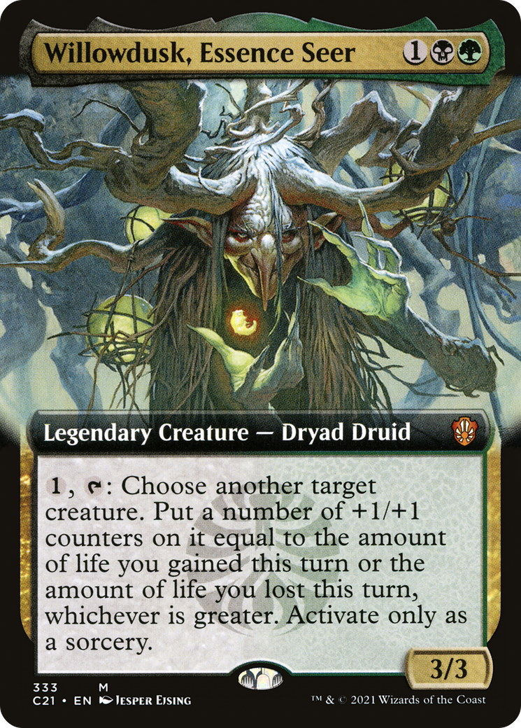 Willowdusk, Essence Seer (Extended Art) [Commander 2021] MTG Single Magic: The Gathering