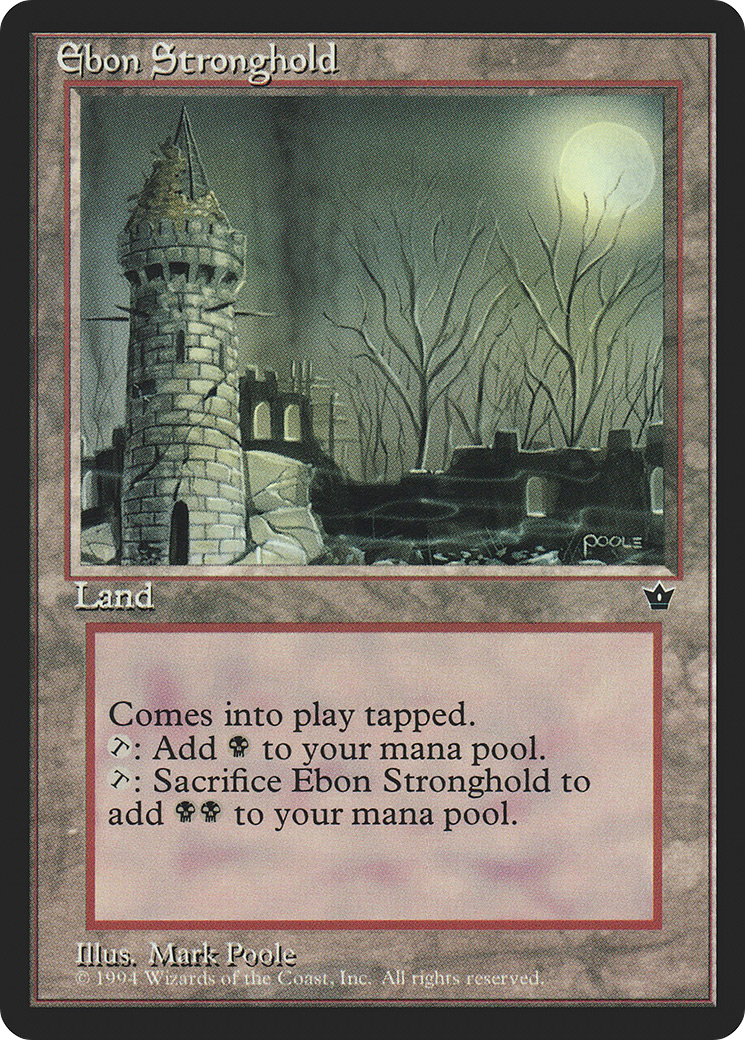 Ebon Stronghold (FEM-) [Fallen Empires] MTG Single Wizards of the Coast