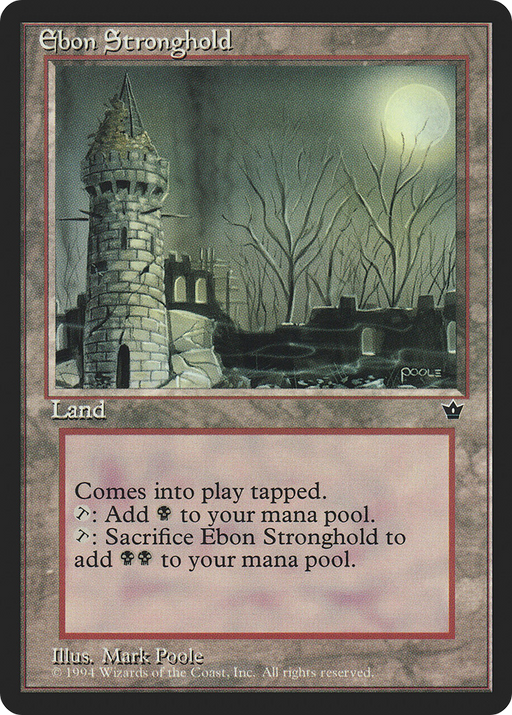 Ebon Stronghold (FEM-) [Fallen Empires] MTG Single Wizards of the Coast