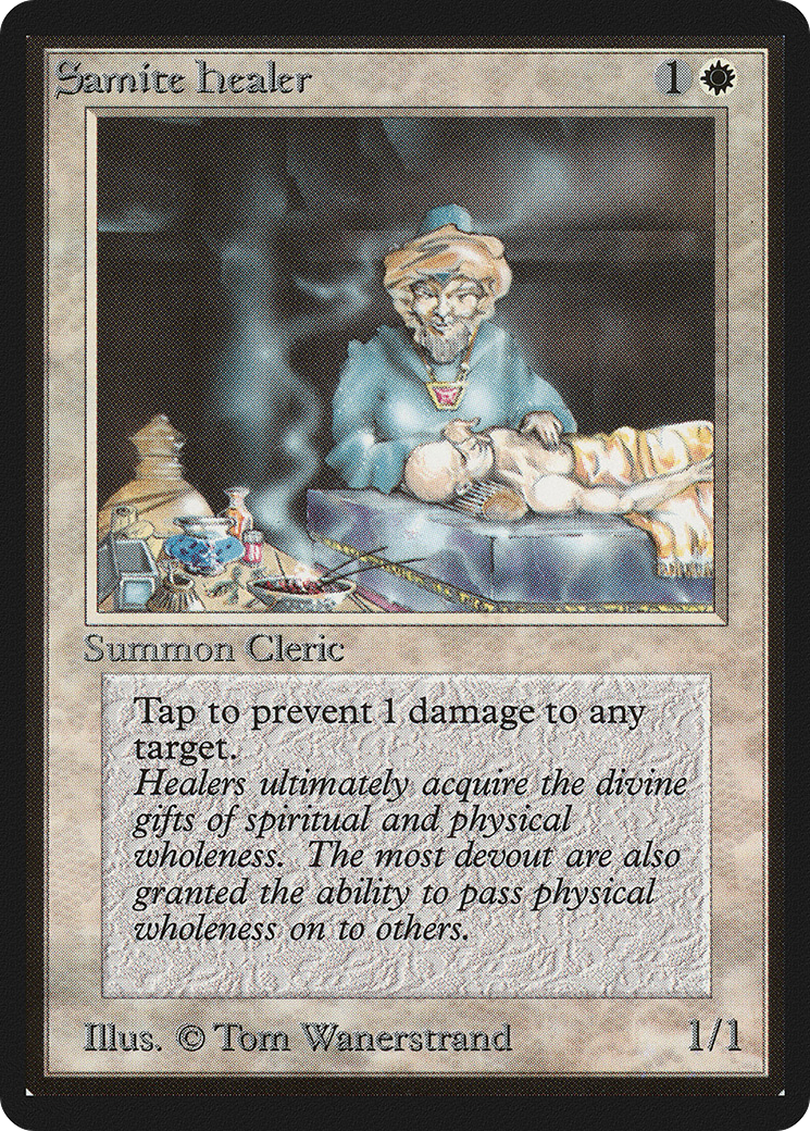 Samite Healer (LEB-038) [Oldschool] Limited Edition Beta MTG Single Wizards of the Coast