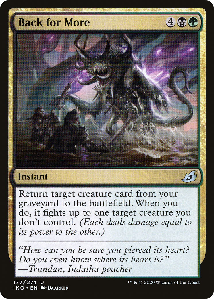Back for More (IKO-177) [Ikoria: Lair of Behemoths] Foil MTG Single Wizards of the Coast