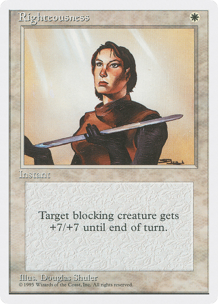 Righteousness (4ED-046) [Fourth Edition] MTG Single Wizards of the Coast