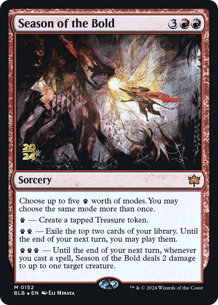 Season of the Bold (PRE-152) [Bloomburrow Promos] Foil MTG Single Wizards of the Coast
