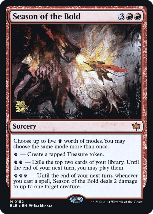 Season of the Bold (PRE-152) [Bloomburrow Promos] Foil MTG Single Wizards of the Coast