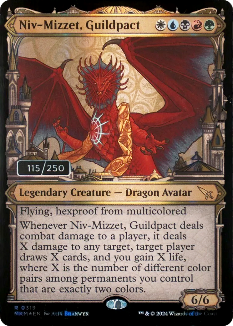 Niv-Mizzet, Guildpact (Serial Numbered) (MKM-319) [Murders at Karlov Manor] Foil MTG Single Wizards of the Coast