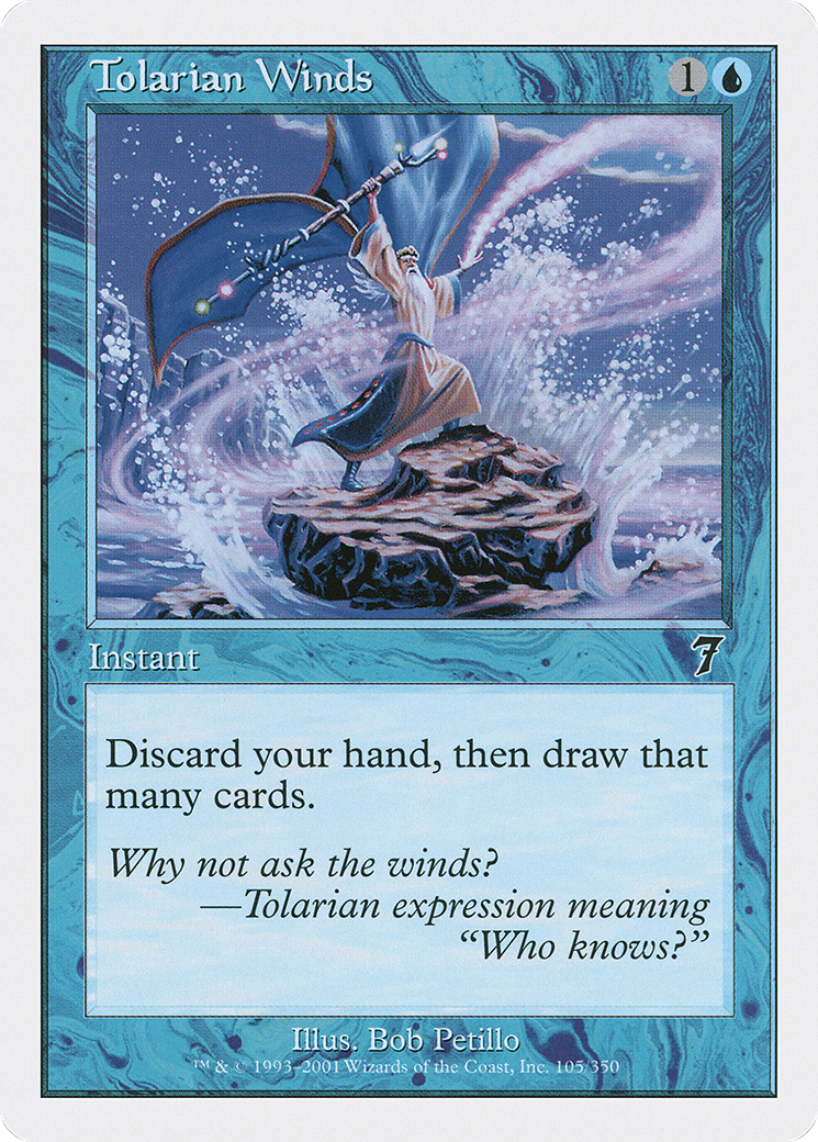 Tolarian Winds (7ED-105) [7th Edition] Foil MTG Single Wizards of the Coast