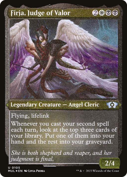 Firja, Judge of Valor (Foil Etched) (MUL-105) [Multiverse Legends] Foil MTG Single Wizards of the Coast