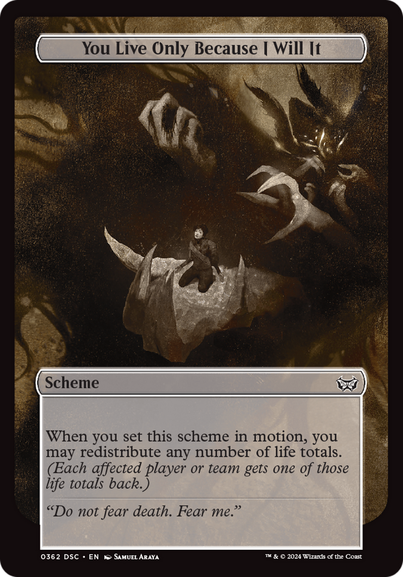 You Live Only Because I Will It (Full Art) (A:DSC-362) [Duskmourn: House of Horror Commander] MTG Single Wizards of the Coast