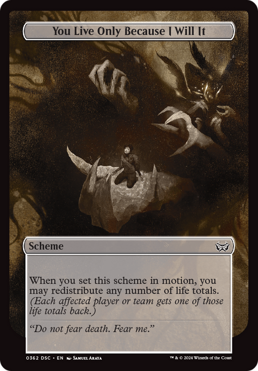 You Live Only Because I Will It (Full Art) (A:DSC-362) [Duskmourn: House of Horror Commander] MTG Single Wizards of the Coast