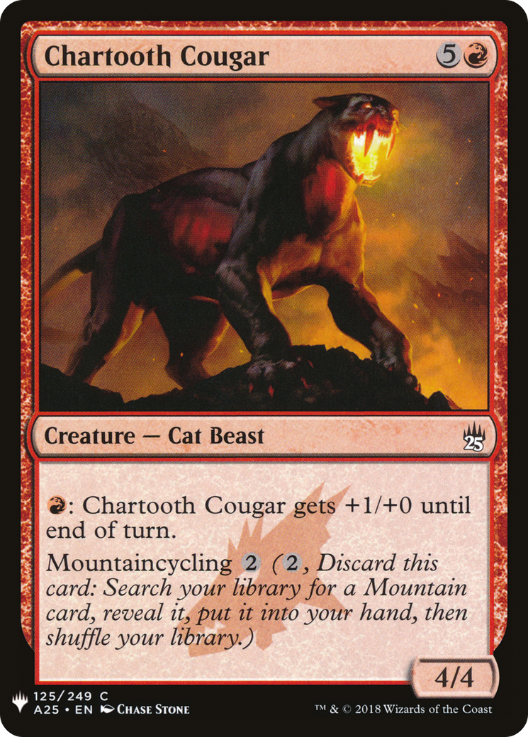 Chartooth Cougar (LIST-A25-125) [Mystery Booster] The List MTG Single Wizards of the Coast
