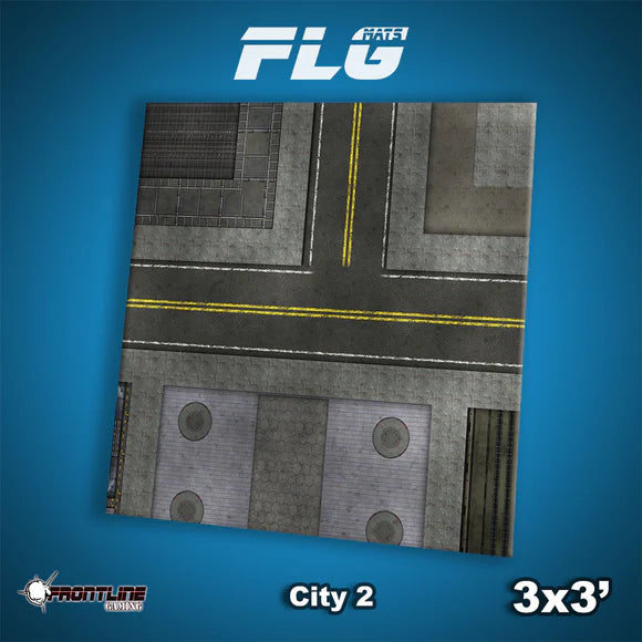Frontline Gaming: Mats - City 2 3'x3' Gaming Mat FLG