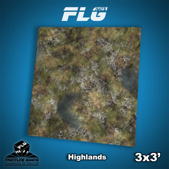 Frontline Gaming: Mats - Highlands 3'x3' Gaming Mat FLG