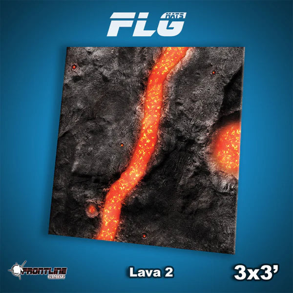 Frontline Gaming: Mats - Lava 2 3'x3' Gaming Mat FLG