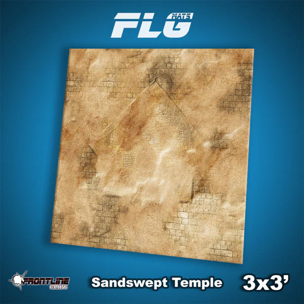 Frontline Gaming: Mats - Sandswept Temple 3'x3' Gaming Mat FLG
