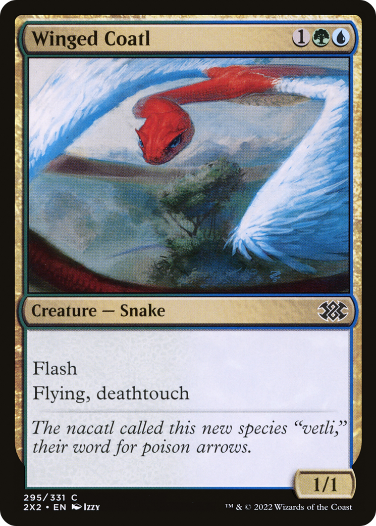 Winged Coatl (2X2-295) [Double Masters 2022] Foil MTG Single Wizards of the Coast