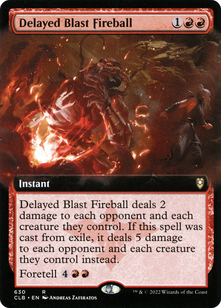 Delayed Blast Fireball (CLB-630) [Commander Legends: Battle for Baldur's Gate] (Extended Art) MTG Single Wizards of the Coast
