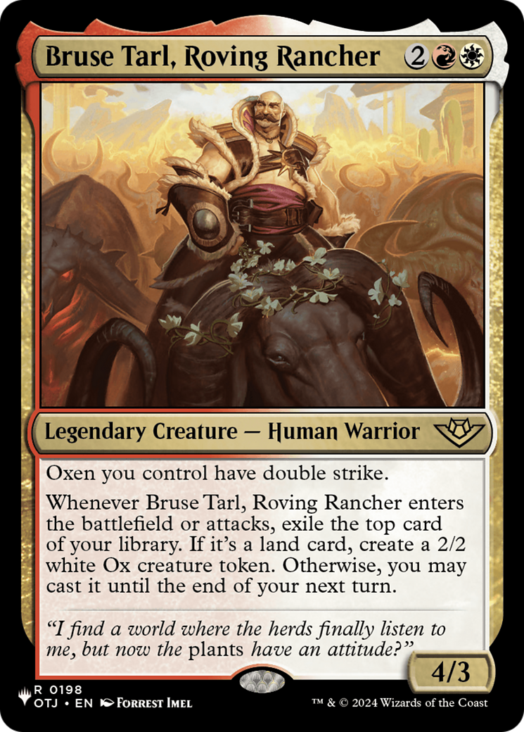 Bruse Tarl, Roving Rancher (LIST-OTJ-198) [Mystery Booster] The List MTG Single Wizards of the Coast