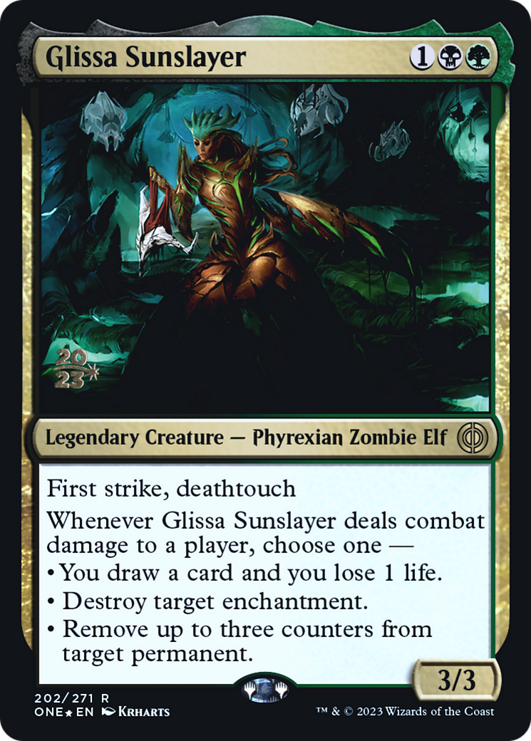 Glissa Sunslayer (PRE-202) [Phyrexia: All Will Be One Promos] Foil MTG Single Wizards of the Coast