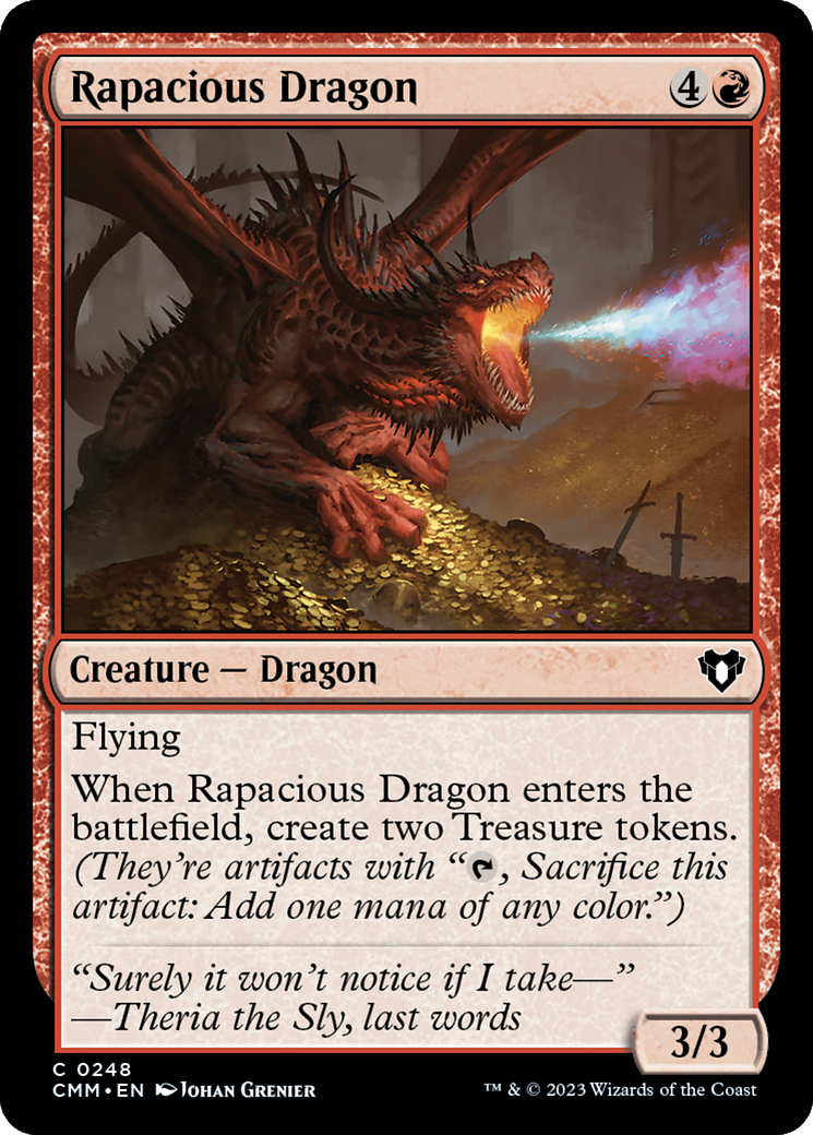 Rapacious Dragon (CMM-248) [Commander Masters] Foil MTG Single Wizards of the Coast