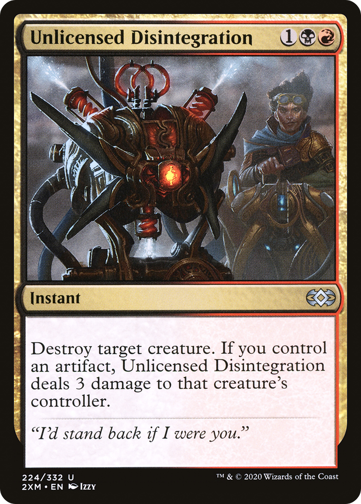 Unlicensed Disintegration (2XM-224) [Double Masters] MTG Single Wizards of the Coast