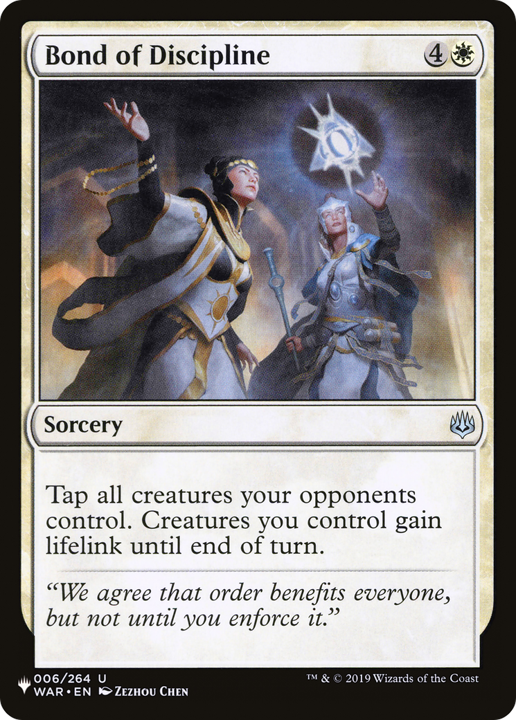 Bond of Discipline (LIST-WAR-6) [Mystery Booster] The List MTG Single Wizards of the Coast