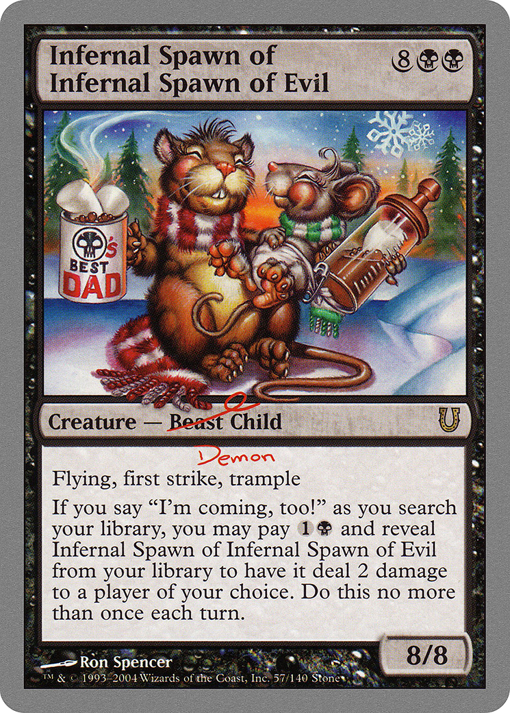Infernal Spawn of Infernal Spawn of Evil (UNH-057) [Unhinged] Foil MTG Single Wizards of the Coast