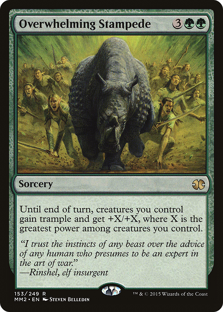Overwhelming Stampede (MM2-153) [Modern Masters 2015] Foil MTG Single Modern Masters 2015