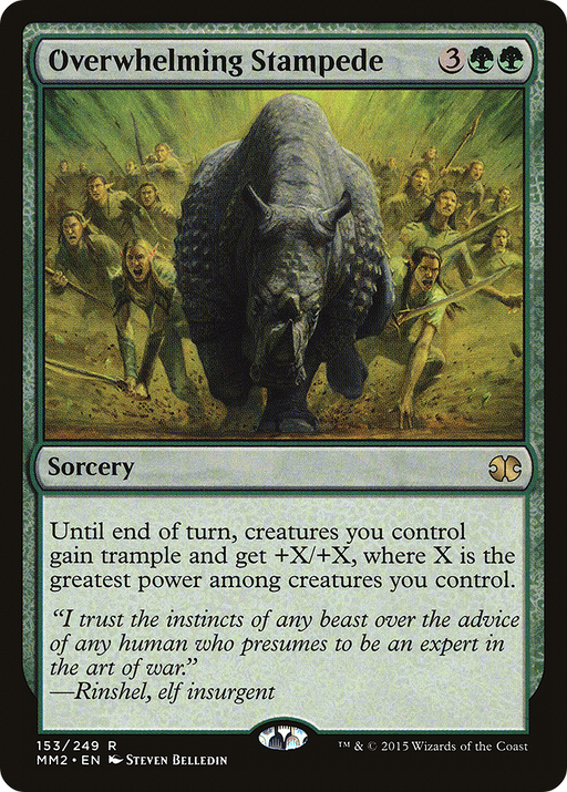 Overwhelming Stampede (MM2-153) [Modern Masters 2015] Foil MTG Single Modern Masters 2015