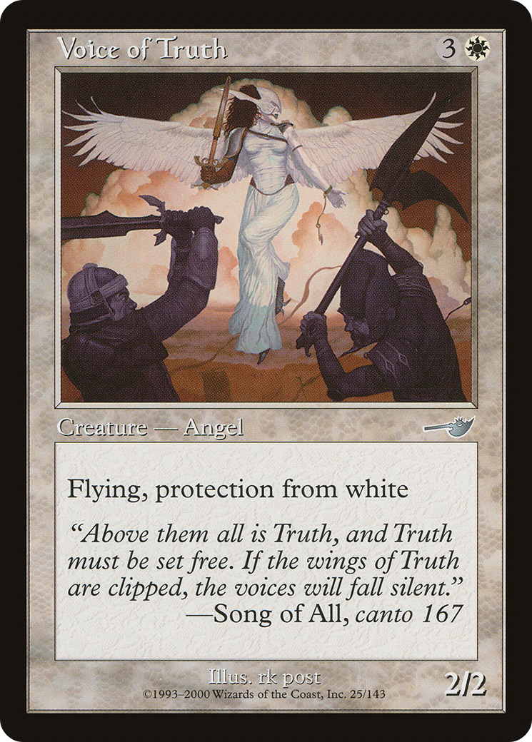 Voice of Truth (NMS-025) [Nemesis] Foil MTG Single Wizards of the Coast
