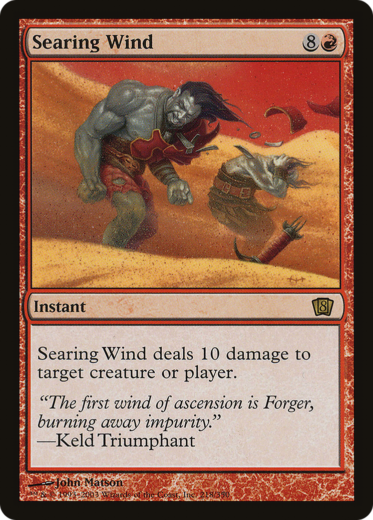 Searing Wind (8ED-218) [8th Edition] Foil MTG Single Wizards of the Coast