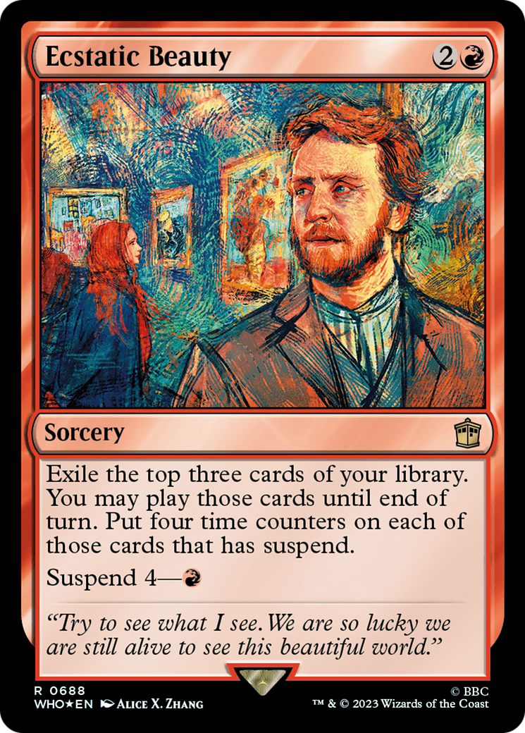Ecstatic Beauty (Surge Foil) (WHO-688) [Doctor Who] Foil MTG Single Wizards of the Coast