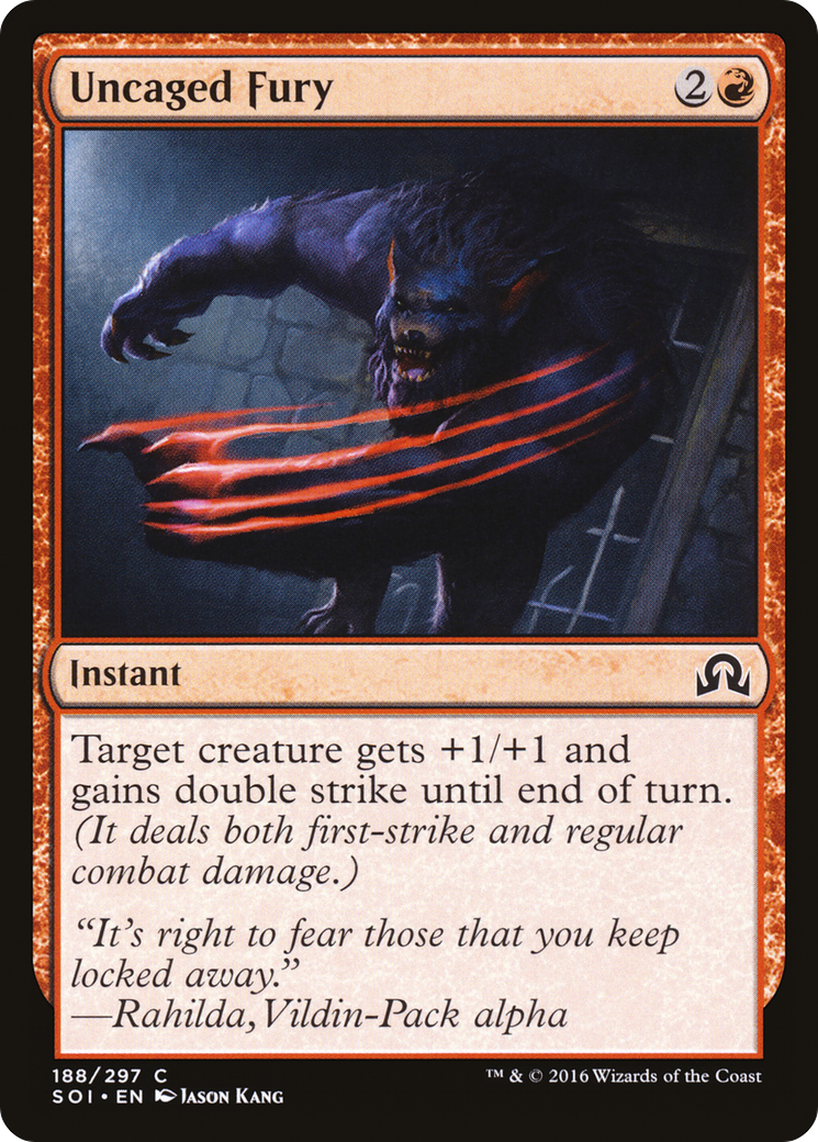Uncaged Fury (SOI-188) [Shadows over Innistrad] MTG Single Wizards of the Coast