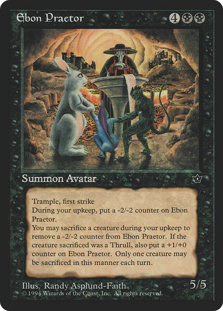Ebon Praetor (FEM-) [Fallen Empires] MTG Single Wizards of the Coast