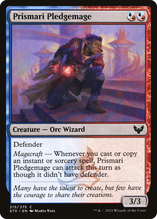Prismari Pledgemage (STX-215) [Strixhaven: School of Mages] MTG Single Wizards of the Coast