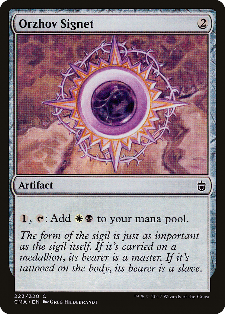 Orzhov Signet (CMA-223) [Commander Anthology] MTG Single Wizards of the Coast
