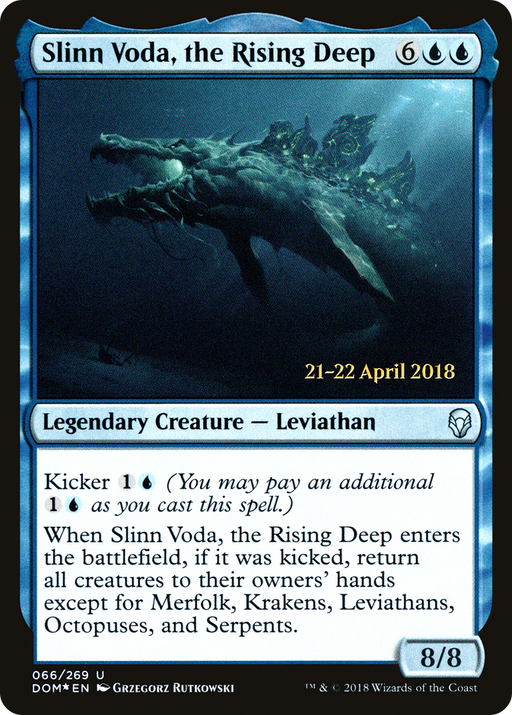 Slinn Voda, the Rising Deep (PRE-066) [Dominaria Promos] Foil MTG Single Wizards of the Coast