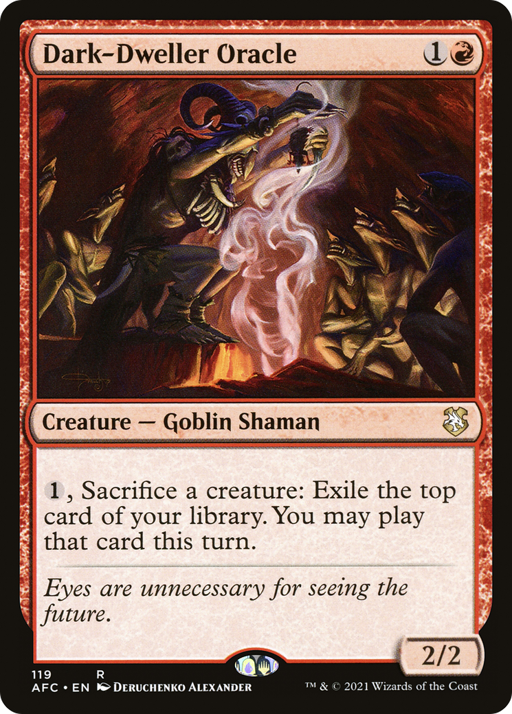Dark-Dweller Oracle (AFC-119) [Forgotten Realms Commander] MTG Single Wizards of the Coast