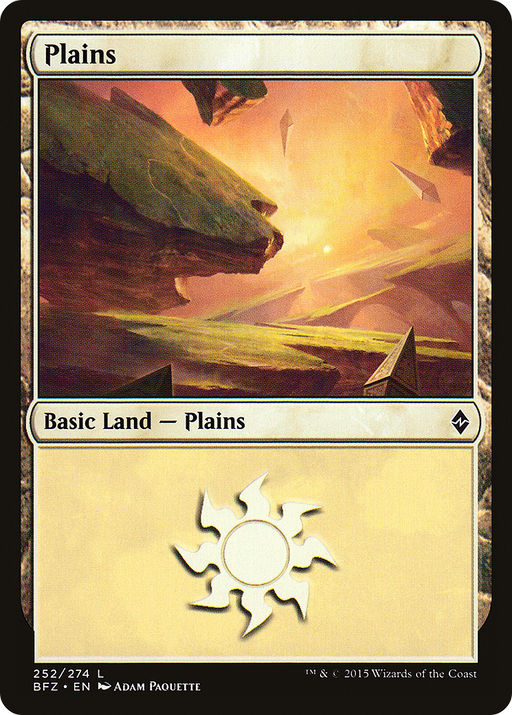 Plains (BFZ-252A) [Battle for Zendikar] MTG Single Wizards of the Coast