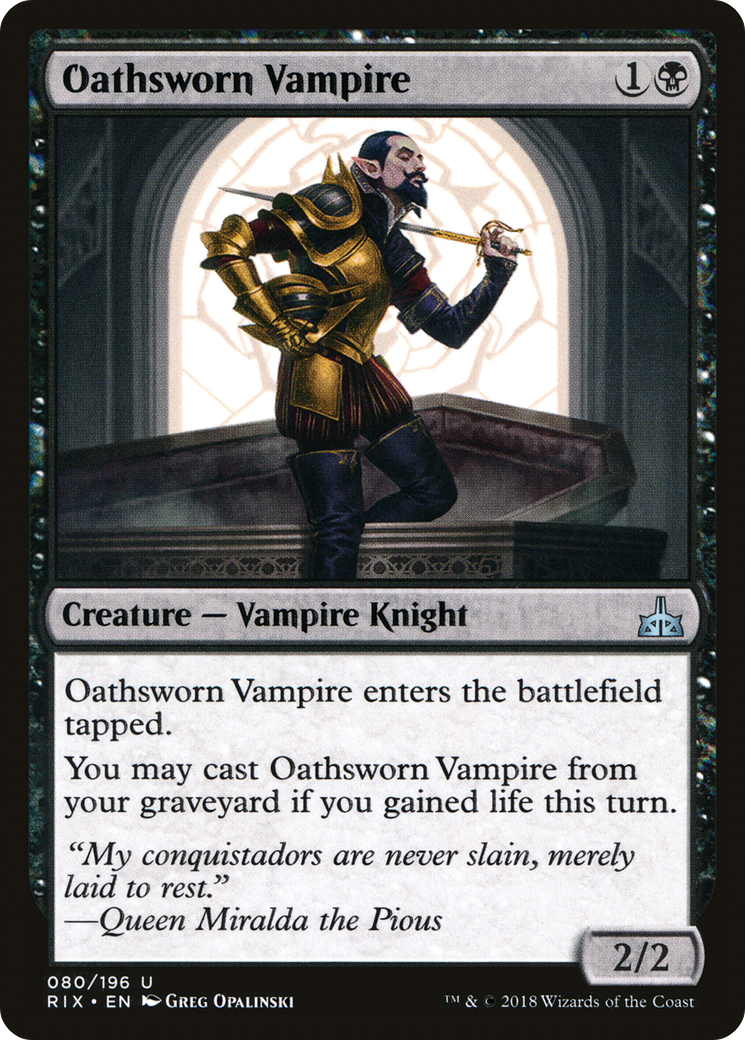 Oathsworn Vampire (RIX-080) [Rivals of Ixalan] MTG Single Wizards of the Coast