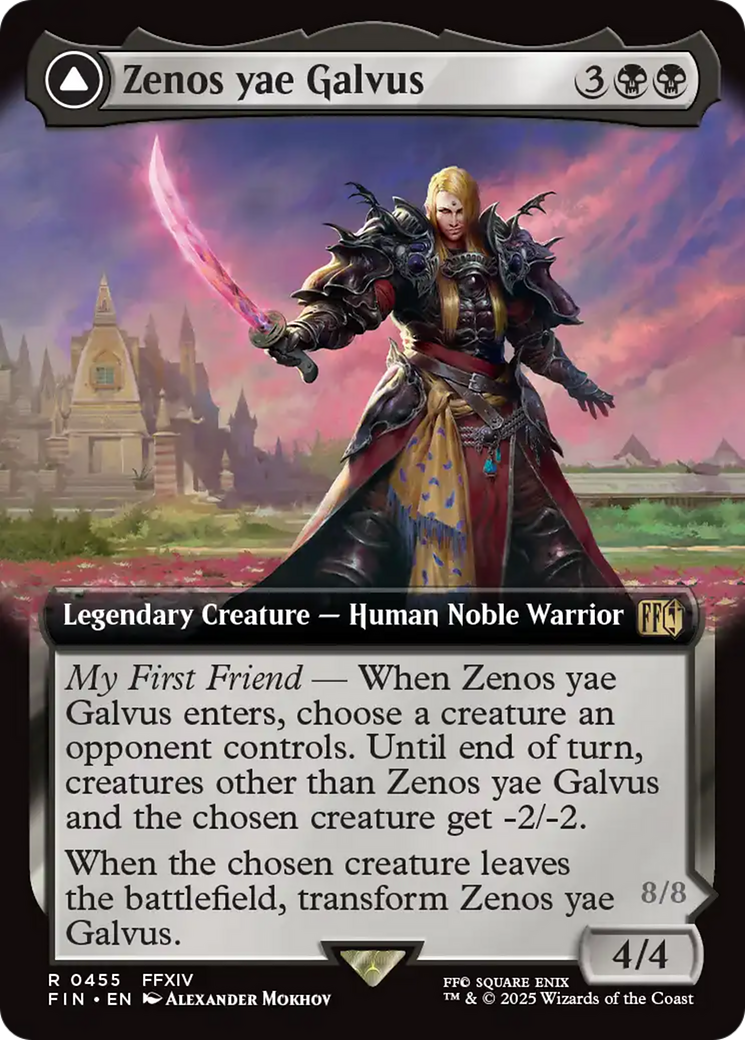 Zenos yae Galvus // Shinryu, Transcendent Rival (FIN-455) [FINAL FANTASY] (Extended Art) Foil MTG Single Wizards of the Coast