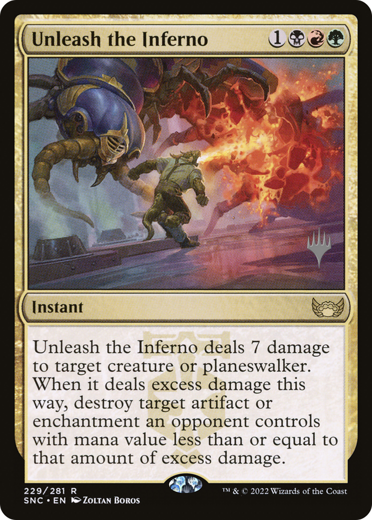 Unleash the Inferno (PPSNC-229P) [Streets of New Capenna Promos] MTG Single Wizards of the Coast