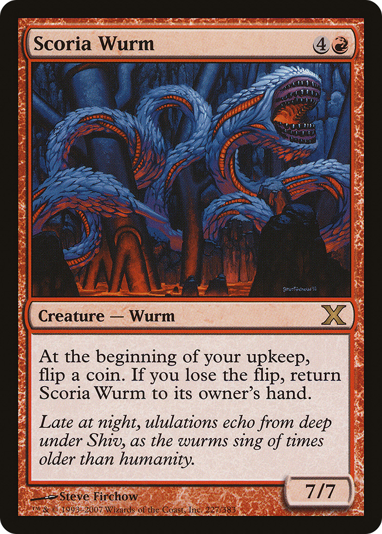 Scoria Wurm (10E-227) [Tenth Edition] MTG Single Wizards of the Coast