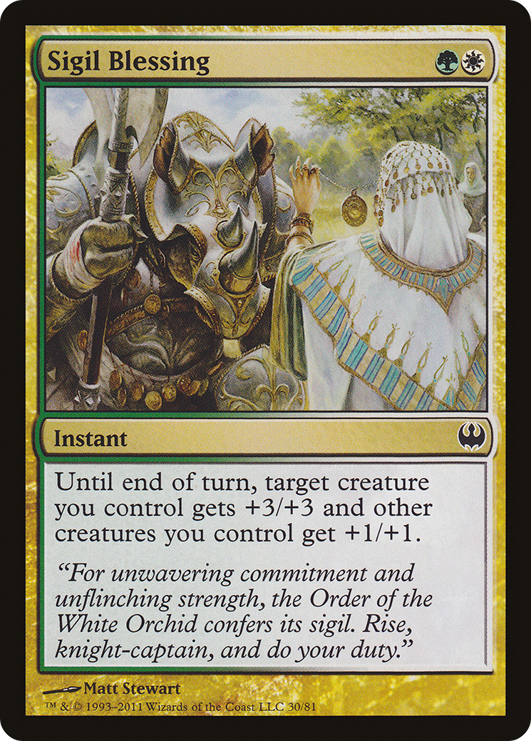 Sigil Blessing (DDG-030) [Misc] Duel Decks: Knights vs. Dragons MTG Single Wizards of the Coast