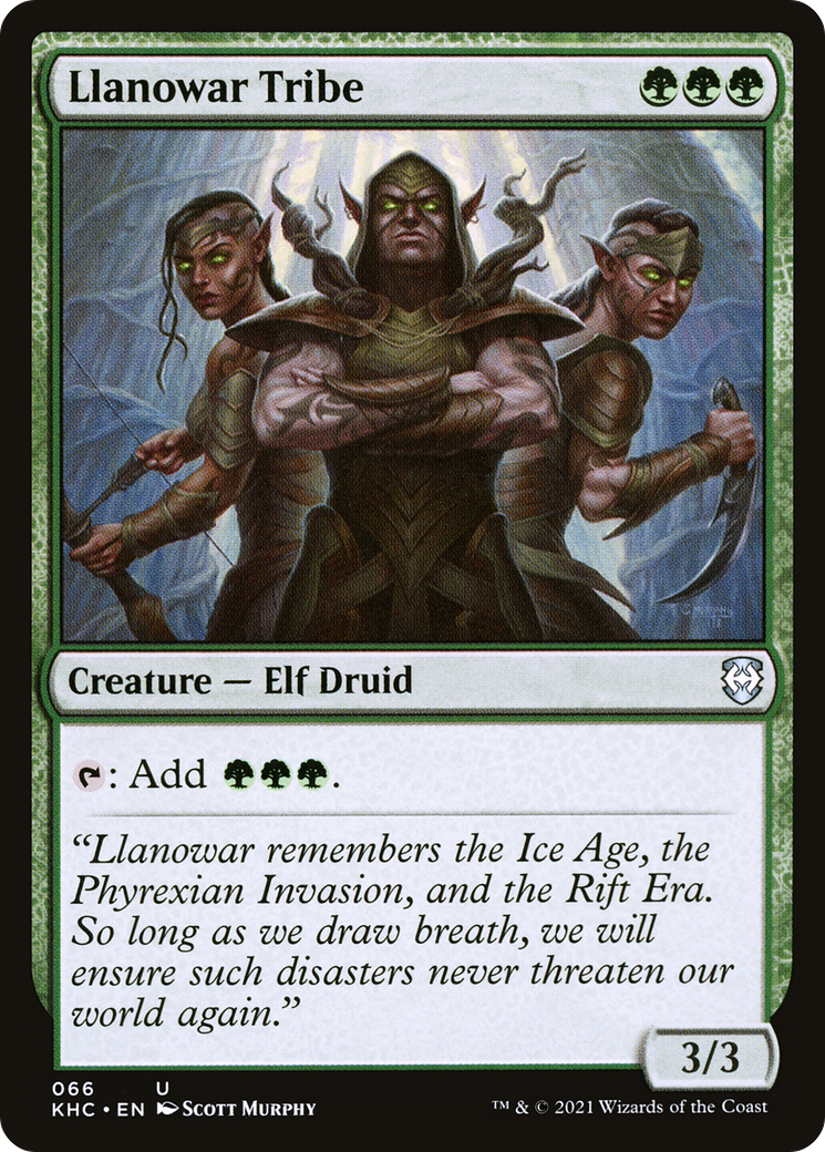 Llanowar Tribe (KHC-066) [Kaldheim Commander] MTG Single Wizards of the Coast